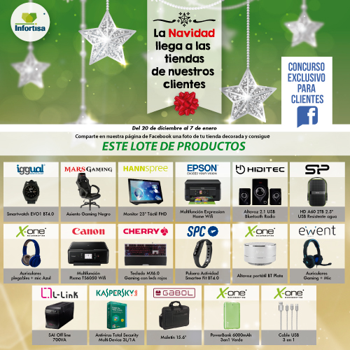 Concurso decoración tiendas Facebook Infortisa Navidad