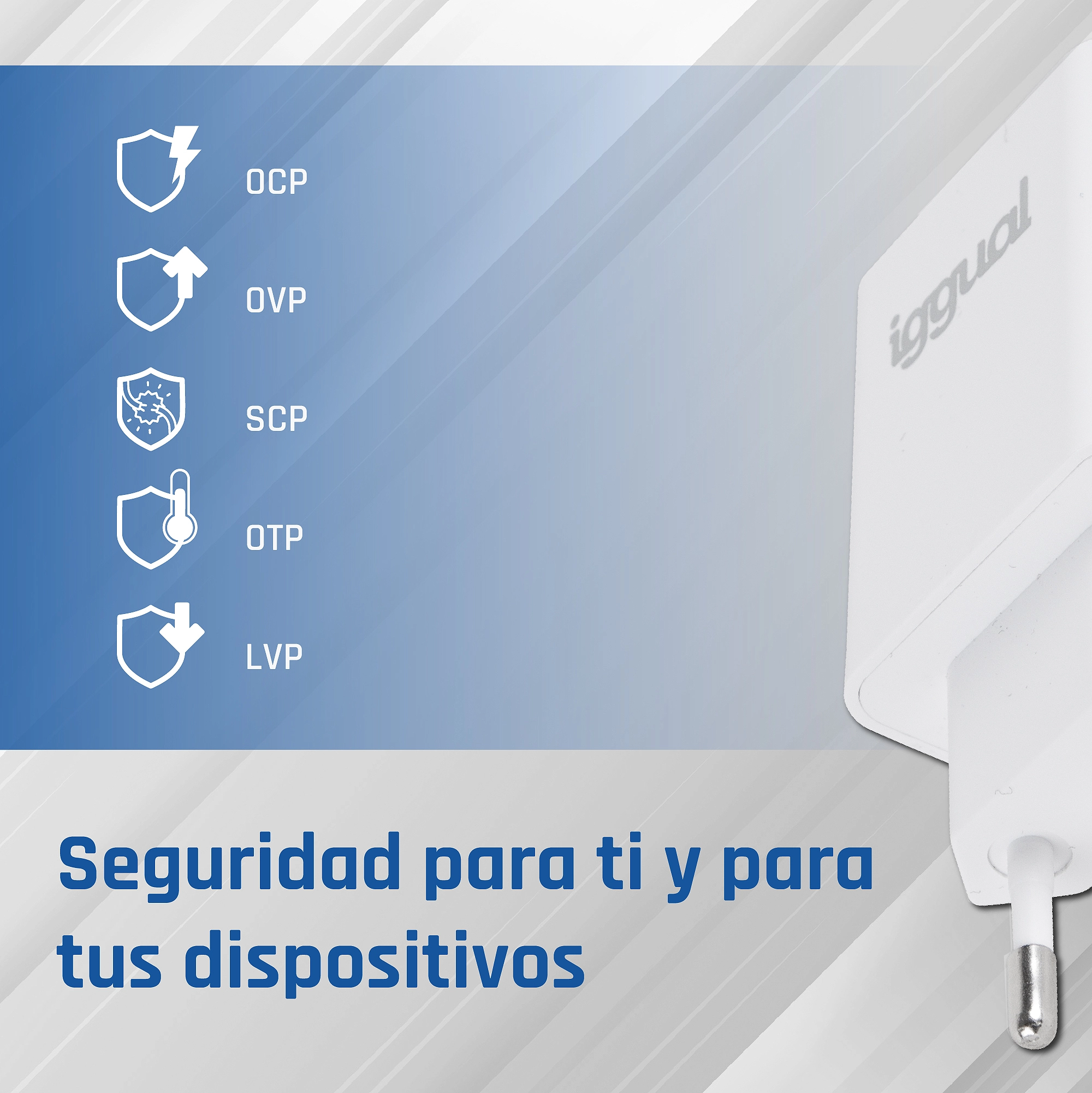 iggual Cargador rápido de pared USB PD tipo C 30W