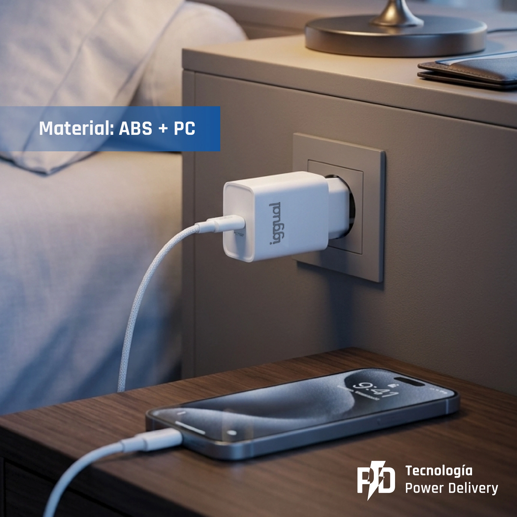iggual Cargador rápido de pared USB PD tipo C 30W