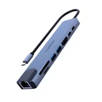 Coolbox M.DOCK C81 USB-C-1PD-2USB-A-HDMI-SD-MSD-RJ