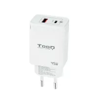 Tooq Cargador pared GAN USB-C-PD+USB-A-QC 45W