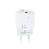 Tooq Cargador pared USB-C-PD+USB-A-QC 20W