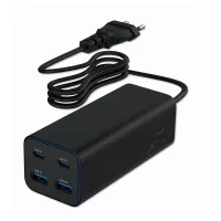 Gembird Cargador rápido USB GaN PD 4 puertos 100 W