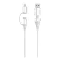 EWENT Cable 4-1 60W 1m USB-C Lightning USB-A Datos
