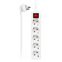EWENT EW3916  Regleta 5 Tomas - 1 interruptor 1.5m
