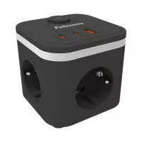 Fellowes Cubo Multienchufe USB Negro