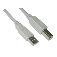 Nanocable Cable USB 2.0 A-M-B-M, Beige, 1.8 m