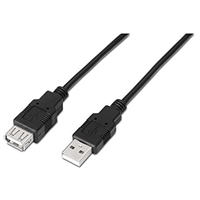 Nanocable Cable USB 2.0 Tipo-A M-H P Negro 1,8 m