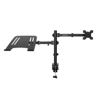 COOLBOX Soporte Monitor+Portátil Monobrazo Acero