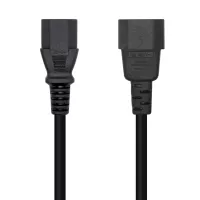 Aisens Cable alimentación C13-H-C14-M negro 1.5m