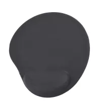 GEMBIRD Alfombrilla de gel con reposamuñecas Negra