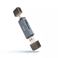 Tooq TQR-3001G Lector USB3.0 (USB-C+USB-A) SD-TF