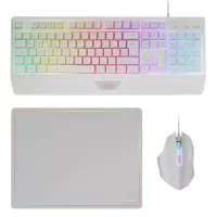 Mars Gaming Combo MCP124 3 en1  RGB Blanco