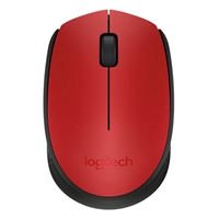 Logitech M171 Ratón Inalámbrico 1000 dpi Neg-Rojo