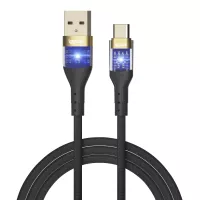 iggual Cable USB-A a tipo C 3A 100 cm trenzado LED