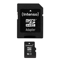 Intenso 3413470 Micro SD clase 10 16GB c-adapt