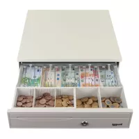 iggual Cajón portamonedas IRON-30W 42cm 5+5 blanco