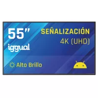 iggual Pantalla señalización 4K 55" Alto Brillo