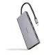 imagenNanocable Hub 12en1 USB-A-C+HDMI+DP+RJ45+TF+SD+AU