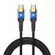 imageniggual Cable USB-C a tipo C 3A 100 cm trenzado LED